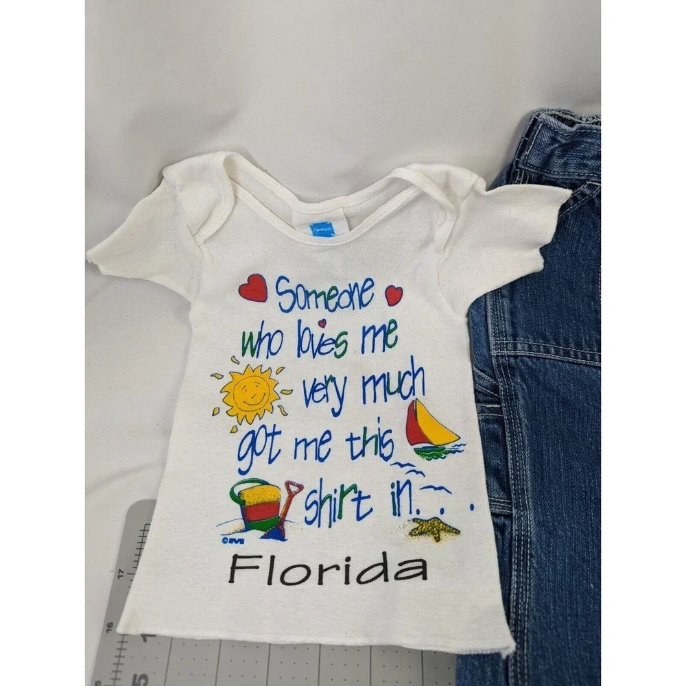 Oshkosh Baby‎ Denim Jeans 6 9 months Spencer Florida T Shirt Med Set